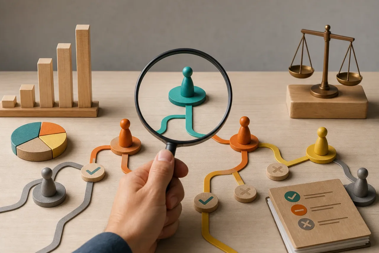 Misurare, riesaminare e attivare nuove regole in modo controllato — guía visual de Linkses