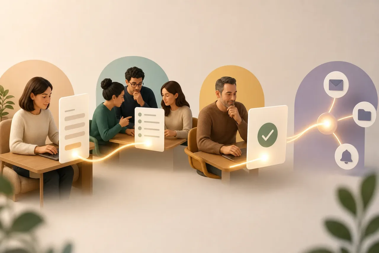 Esempio: una richiesta con modulo, approvazione e integrazione