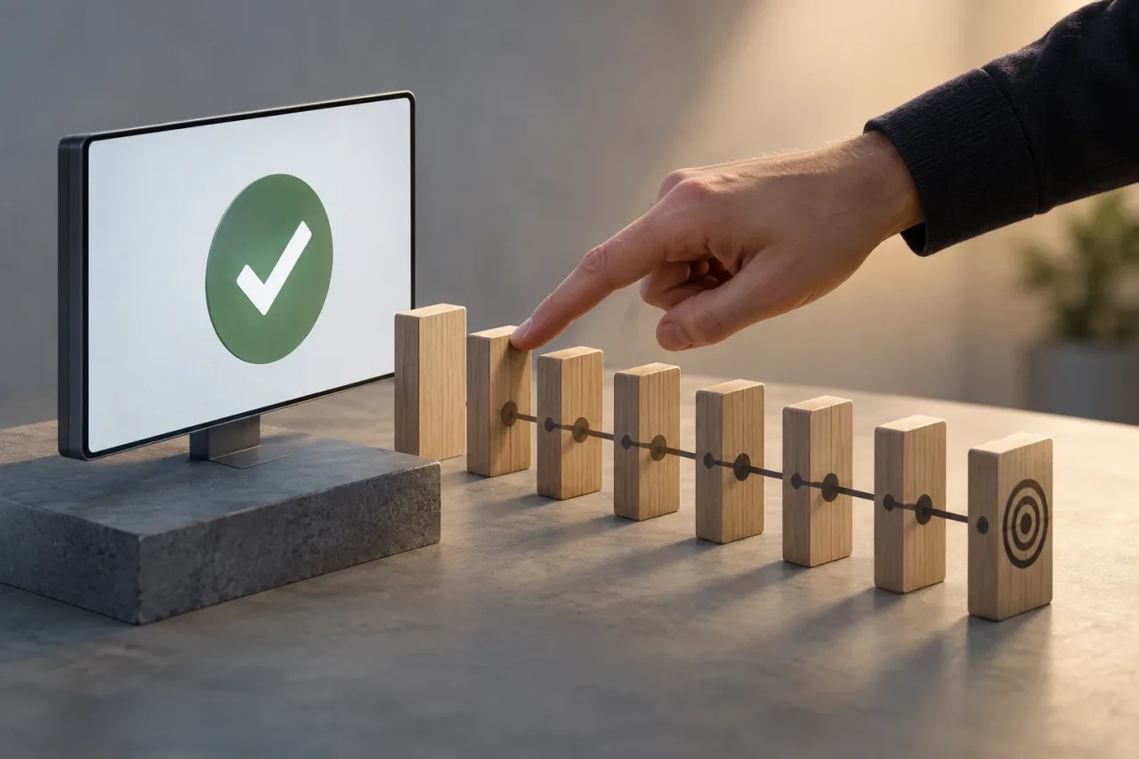 Checking a screen is not the same as validating a rule