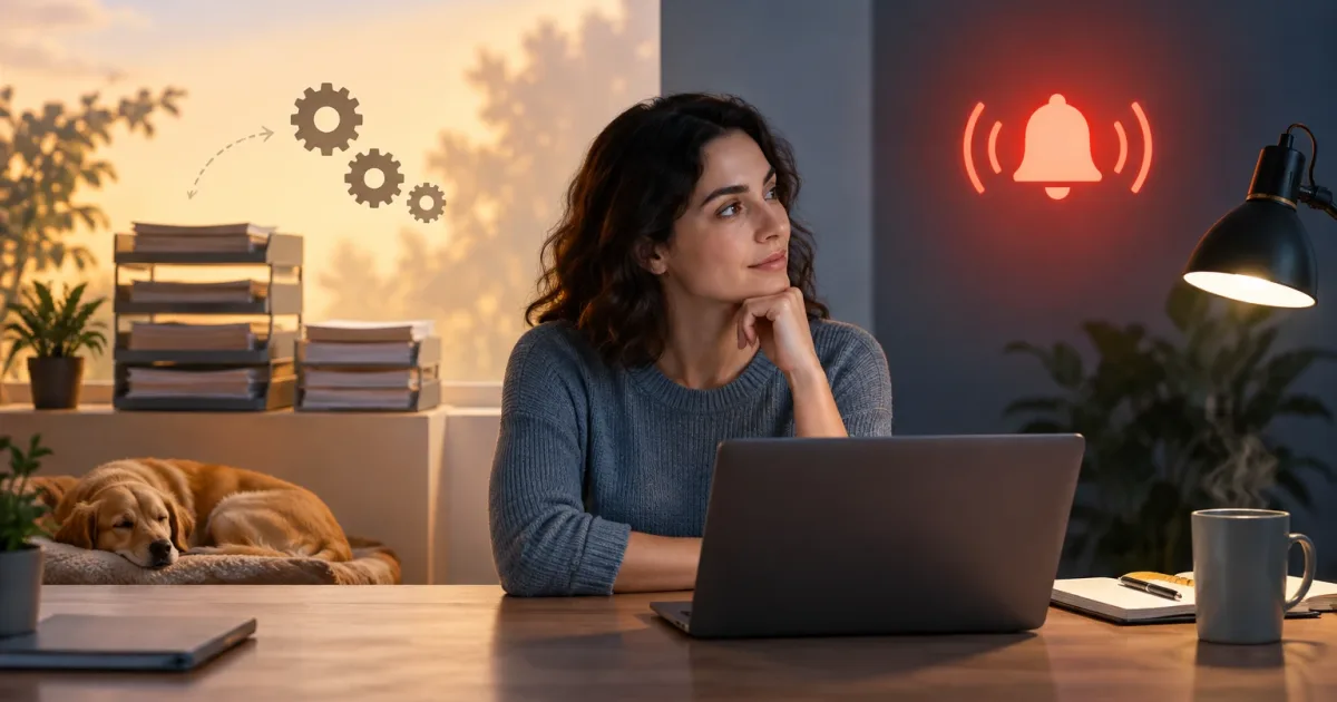 Interfaccia di un flusso digitale che mostra un’attività in background con stati di avanzamento e risultato