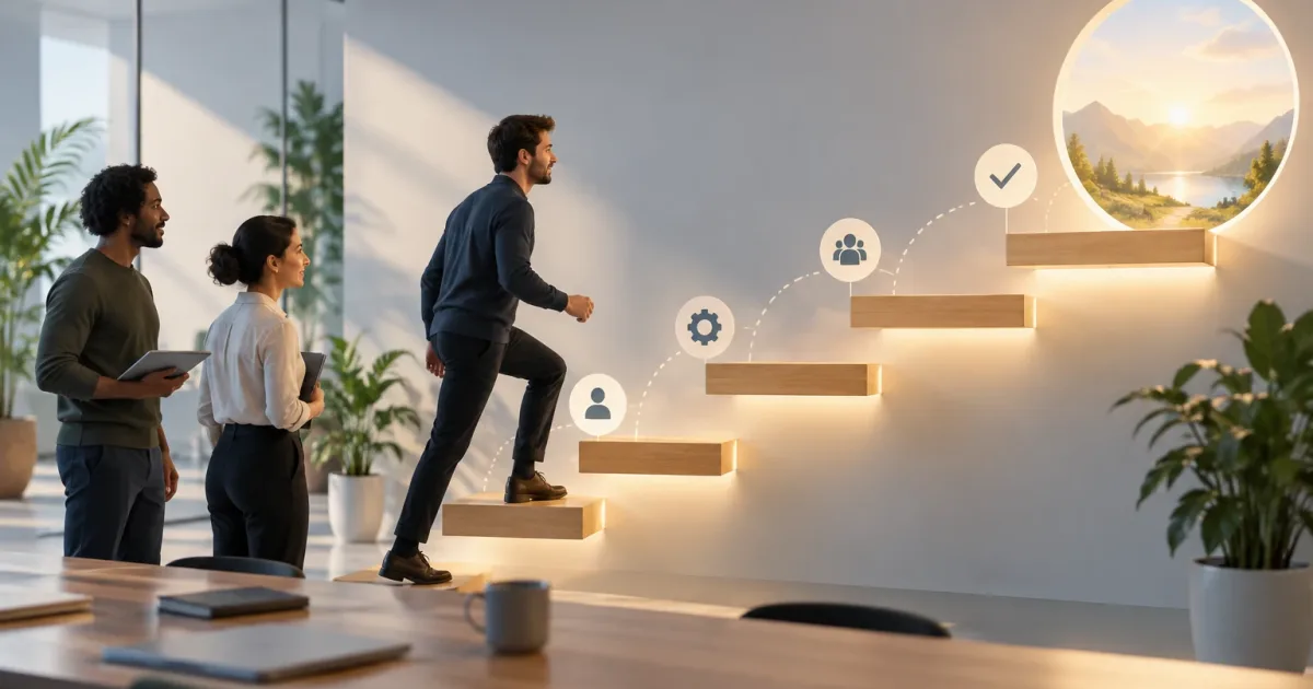 Percurso de onboarding de um SaaS B2B, da criação da conta à ativação de uma organização